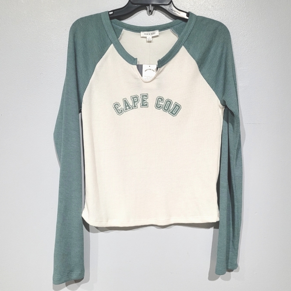 Cape Cod Waffle Thermal Longsleeve Shirt, Juniors Size Large